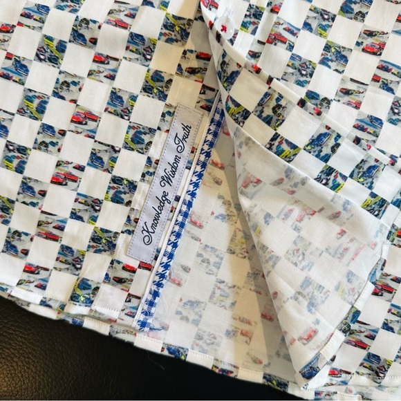 Robert Graham Modern Americana Men’s X-Large ‘Racing Flags’ Tailored Fit Shirt - Picture 2 of 9